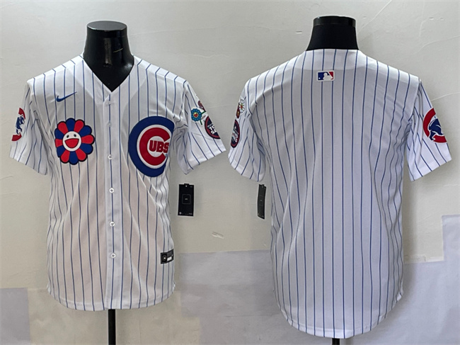 Men's Chicago Cubs Blank White 2025 Tokyo Series Limited Stitched Baseball Jersey Men's Chicago Cubs Blank White 2025 Tokyo Series Limited Stitched Baseball Jersey